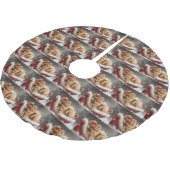 Jupon De Sapin En Polyester Brossé Fête de Noël de Chien de Poméranie (Angle)