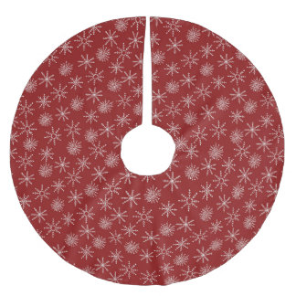 Jupon De Sapin En Polyester Brossé Fête de Noël de Snowflake