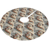 Jupon De Sapin En Polyester Brossé Fête de Noël des Chiens des Pyrénées (Angle)