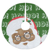 Jupon De Sapin En Polyester Brossé Fête de Noël du Père Noël africain américain (Devant)