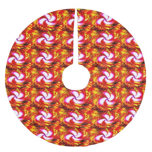 Jupon De Sapin En Polyester Brossé Fêtes de Noël (Devant)