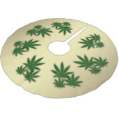 Jupon De Sapin En Polyester Brossé Feuille de mauvaises herbes (Angle)