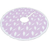 Jupon De Sapin En Polyester Brossé Feuille de silhouette blanche violet (Angle)
