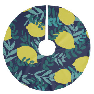 Jupon De Sapin En Polyester Brossé Feuilles citron : arrière - plan d'illustration vi