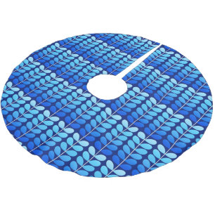 Jupon De Sapin En Polyester Brossé Feuilles danois du milieu du siècle, marine et ble