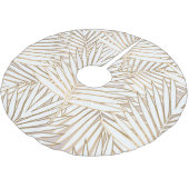 Jupon De Sapin En Polyester Brossé Feuilles de palmiers dorés : art déco. (Angle)