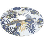 Jupon De Sapin En Polyester Brossé Feuilles tropicaux, arrière - plan sans couture da (Angle)