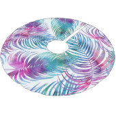 Jupon De Sapin En Polyester Brossé Feuilles tropicaux de palmiers, aquarelle motifs f (Angle)