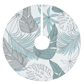 Jupon De Sapin En Polyester Brossé Feuilles tropicaux : une tendance transparente