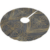 Jupon De Sapin En Polyester Brossé Filigree noir or Damask (Angle)