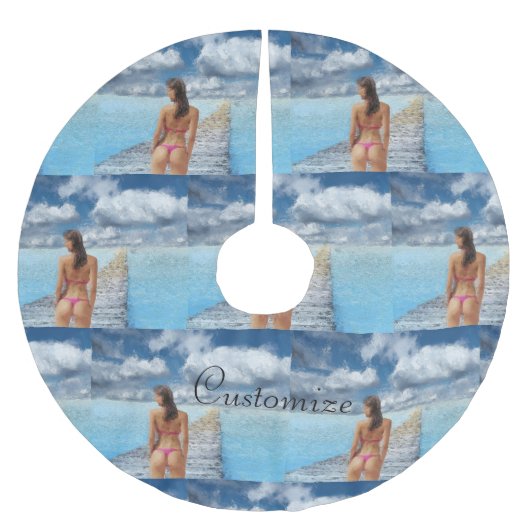 Jupon De Sapin En Polyester Brossé Fille Bikini Thunder_Cove (Devant)