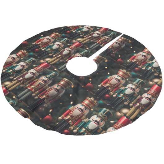 Jupon De Sapin En Polyester Brossé Five festive Christmas nutcrackers  (Angle)