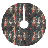 Jupon De Sapin En Polyester Brossé Five festive Christmas nutcrackers  (Devant)