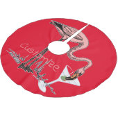 Jupon De Sapin En Polyester Brossé Flamant rose Boire Martini Thunder_Cove (Angle)