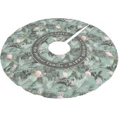 Jupon De Sapin En Polyester Brossé Flamant rose Orchidée Tropical Motif Sage ID868 (Angle)