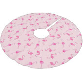Jupon De Sapin En Polyester Brossé Flamant rose rose (Angle)