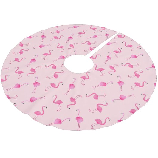 Jupon De Sapin En Polyester Brossé Flamant rose rose (Angle)