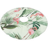 Jupon De Sapin En Polyester Brossé Flamant rose rose Fleurs exotiques Motif (Angle)