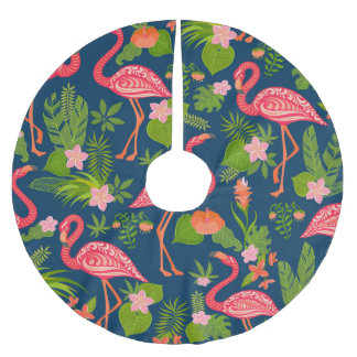 Jupon De Sapin En Polyester Brossé Flamant rose rose : Turquoise rayé Vintage