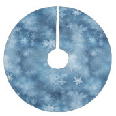 Jupon De Sapin En Polyester Brossé Flambeaux blancs d'hiver Noël (Devant)