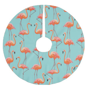 Jupon De Sapin En Polyester Brossé Flamingo réaliste : motif vintage