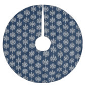 Jupon De Sapin En Polyester Brossé Fléau de neige en argent (Devant)