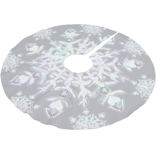 Jupon De Sapin En Polyester Brossé Flèche blanche (Angle)