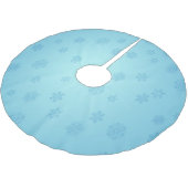 Jupon De Sapin En Polyester Brossé Flèche de neige bleue (Angle)