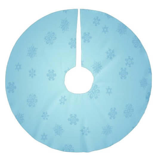 Jupon De Sapin En Polyester Brossé Flèche de neige bleue (Devant)