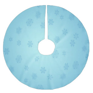 Jupon De Sapin En Polyester Brossé Flèche-neige bleue
