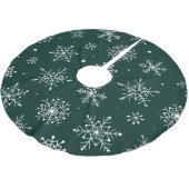 Jupon De Sapin En Polyester Brossé Flèches blanches Paysage de vacances hivernales (Angle)