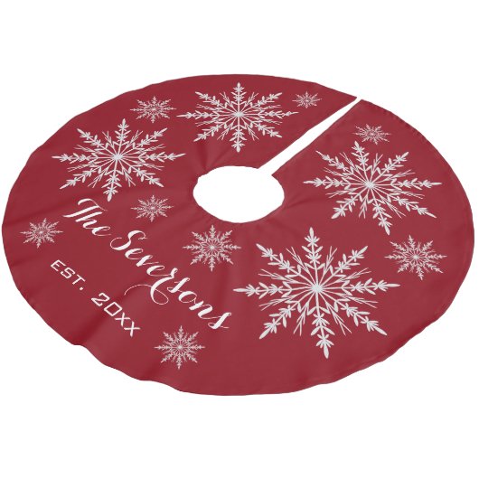 Jupon De Sapin En Polyester Brossé Flèches blanches sur rouge (Angle)