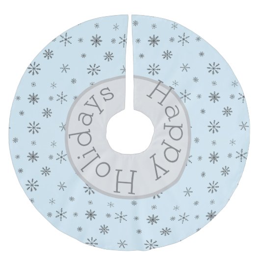 Jupon De Sapin En Polyester Brossé Flèches de neige d'hiver modernes personnalisables (Devant)