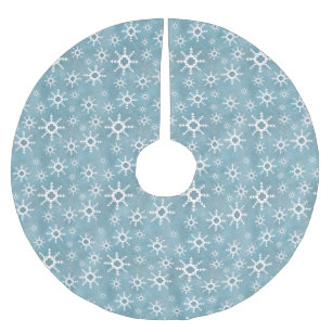 Jupon De Sapin En Polyester Brossé Flèches de neige du sud-ouest Bleu et blanc