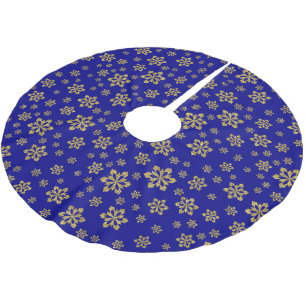 Jupon De Sapin En Polyester Brossé Flèches dorées Bleu