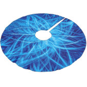 Jupon De Sapin En Polyester Brossé Fleur bleue Abstraite (Angle)