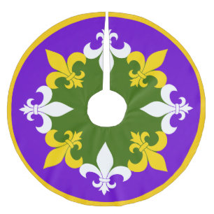 Jupon De Sapin En Polyester Brossé Fleur de Lis