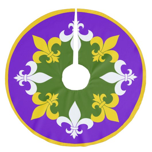 Jupon De Sapin En Polyester Brossé Fleur de Lis (Devant)