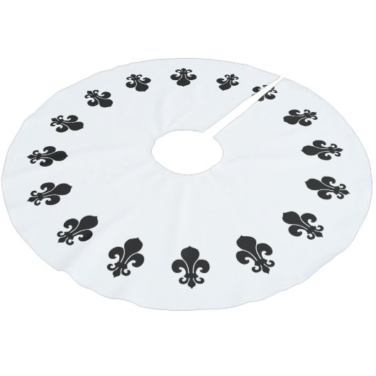 Jupon De Sapin En Polyester Brossé Fleur De Lis (Angle)