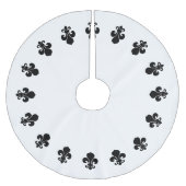Jupon De Sapin En Polyester Brossé Fleur De Lis (Devant)