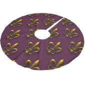 Jupon De Sapin En Polyester Brossé Fleur De Lis Pattern (Angle)