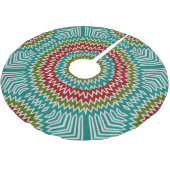 Jupon De Sapin En Polyester Brossé Fleur mandalaic hypnotique (Angle)