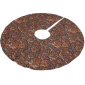 Jupon De Sapin En Polyester Brossé Fleurs Brown Chic Rich (Angle)