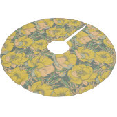 Jupon De Sapin En Polyester Brossé Fleurs de Trollius Graphiques (Angle)