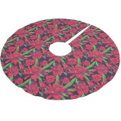 Jupon De Sapin En Polyester Brossé Fleurs et colibris (Angle)