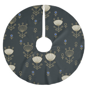 Jupon De Sapin En Polyester Brossé Fleurs ethniques : Conception ornementale Vintage