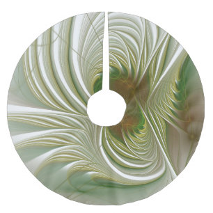 Jupon De Sapin En Polyester Brossé Fleurs imaginaires fractales douces et tendres