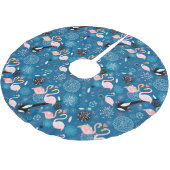 Jupon De Sapin En Polyester Brossé Fleurs mignonnes flamants gos motif (Angle)