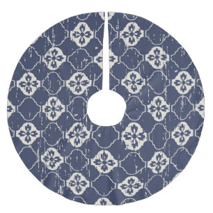 Jupon De Sapin En Polyester Brossé Fleurs usées : Vintage sans joint