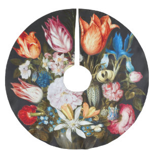 Jupon De Sapin En Polyester Brossé Fleurs vintages en verre par Ambrosius Bosschaer